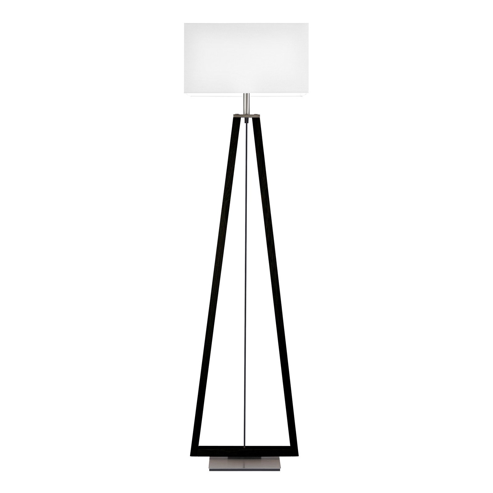 HerzBlut Bi Bob floor wooden base fabric lampshade
