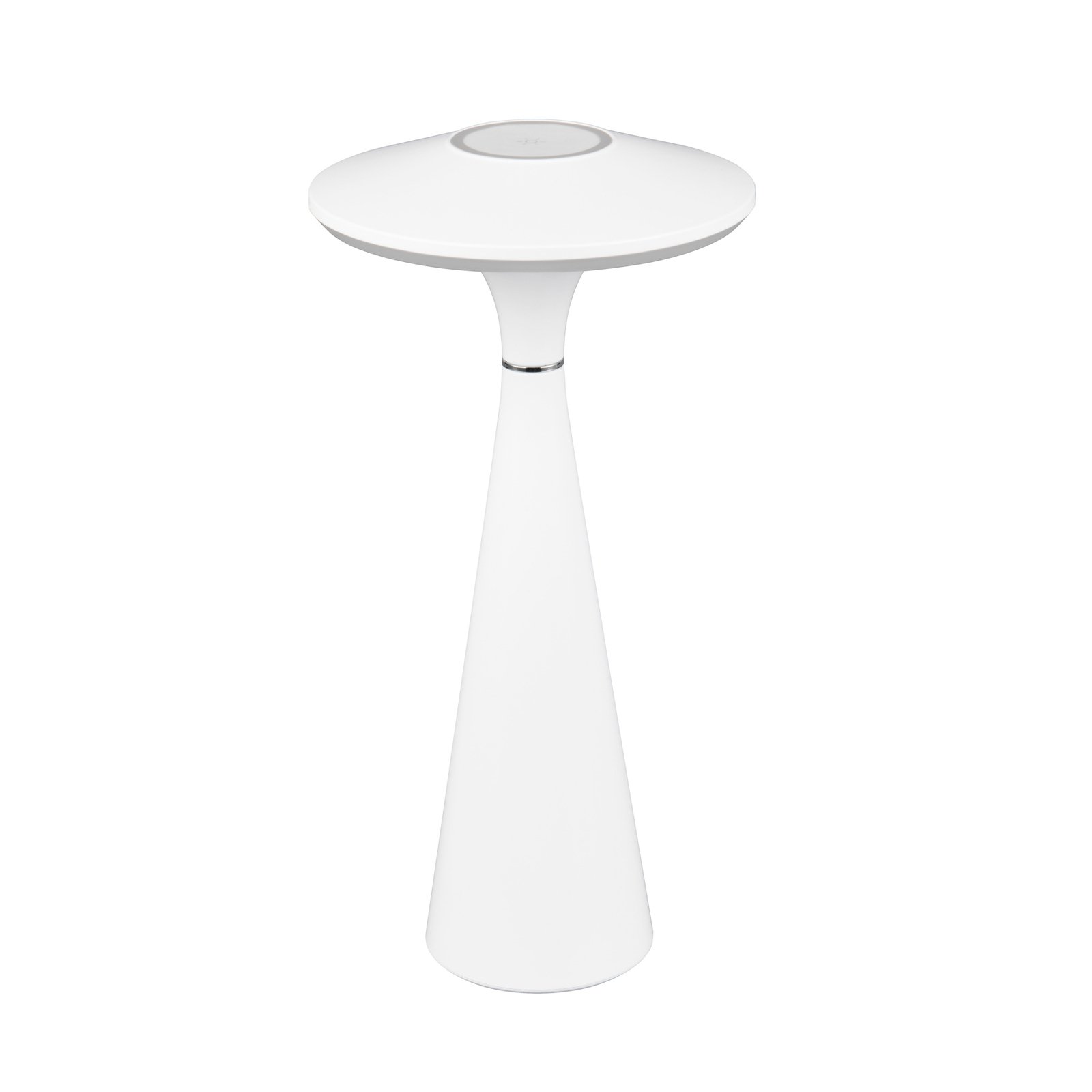 Candeeiro de mesa recarregável LED Torrez, branco, altura 28,5 cm, CCT
