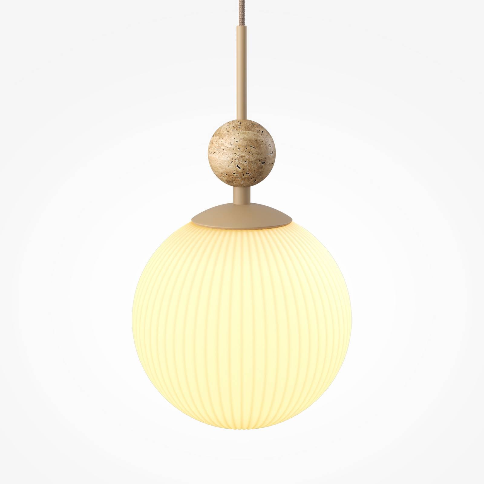  Maytoni Maytoni Hängeleuchte Tavo, Beige, Travertin/glas, ø 20 Cm 