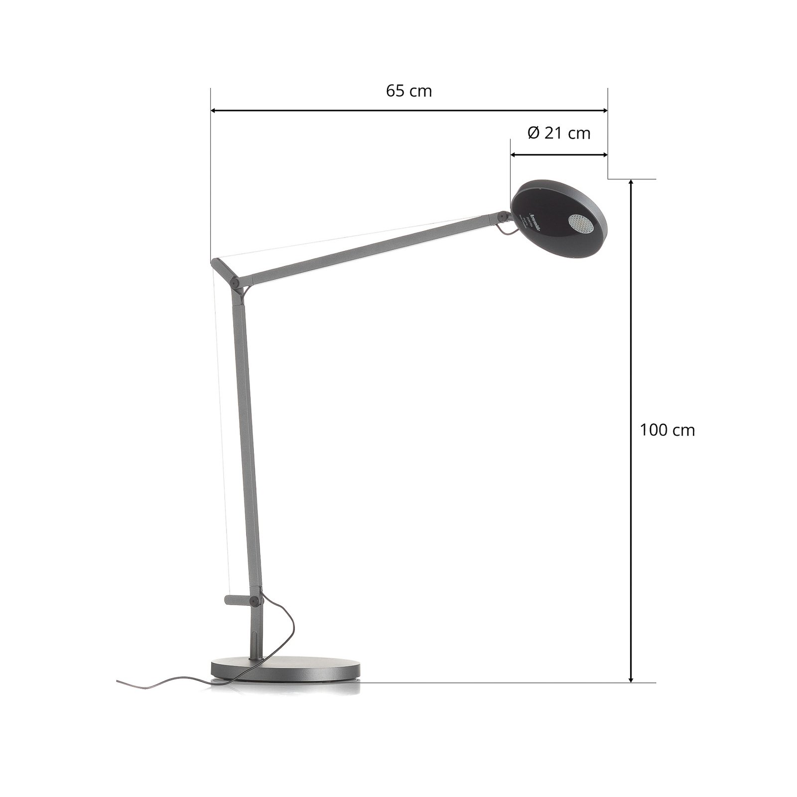 Ściemniana lampa stołowa LED Demetra, 3.000 K