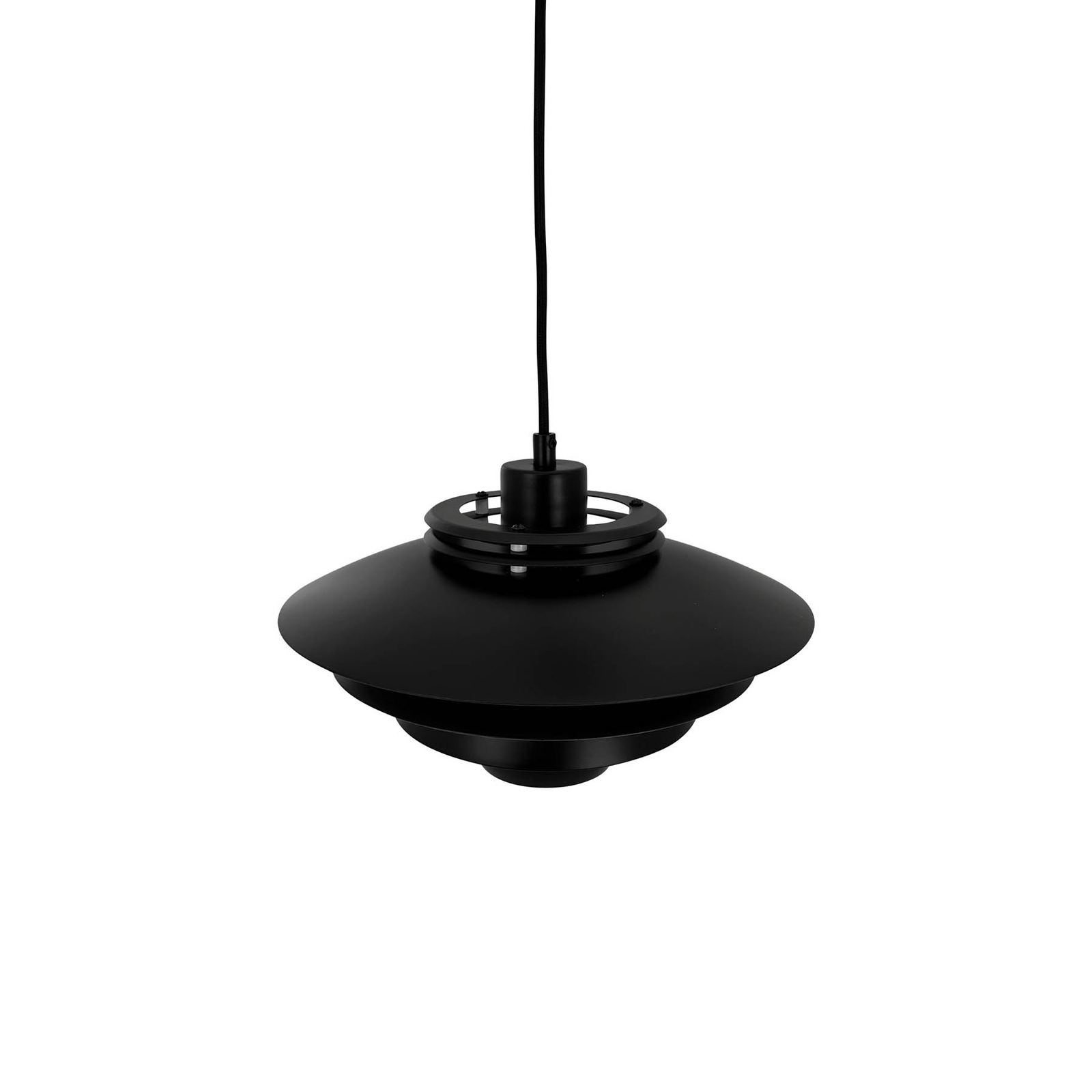 Lampa wisząca Dyberg Larsen Ejka mini, czarna, Ø 30 cm, metal