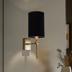 Wandlamp Azzi stoffen kap 1-lamp zwart