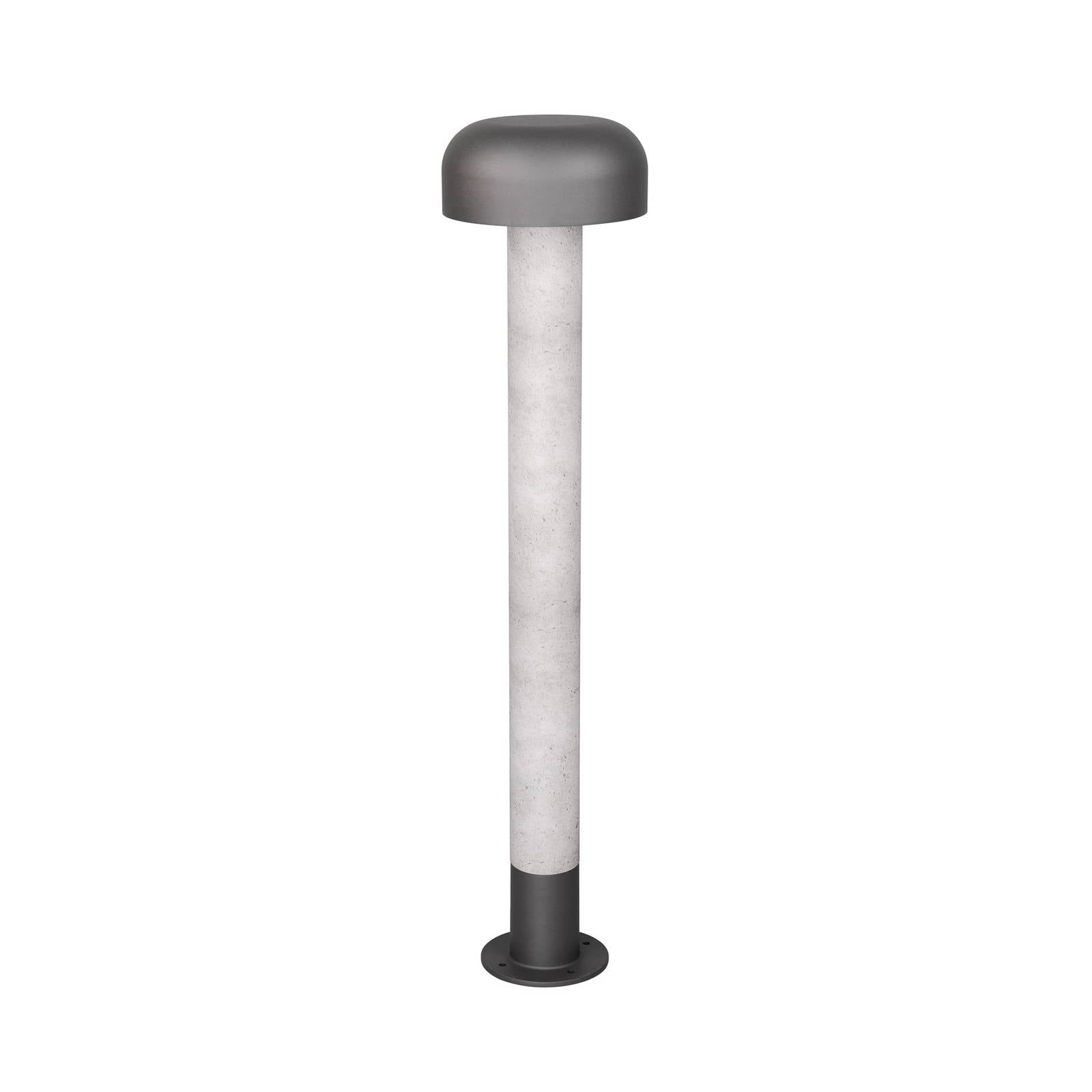 Wegeleuchte Fraser, grau/Betonoptik, Alu, IP54, Höhe 84,5 cm