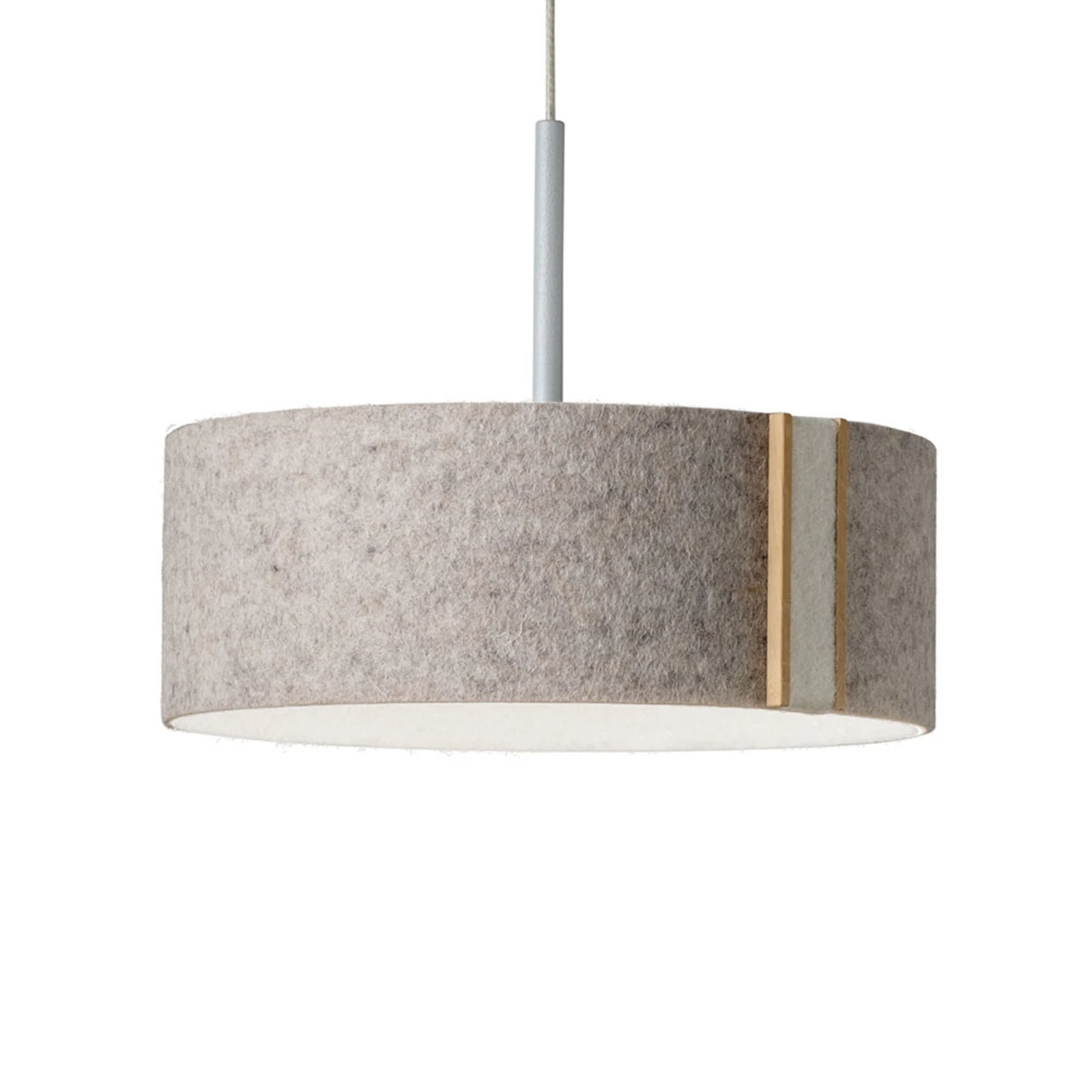 LED visilica LARAfelt S, Ø20cm, siva/vuneno bijela