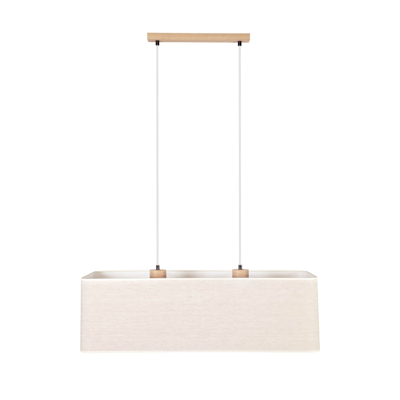 Hanglamp Canvas linnen kap lengte 80 cm hoekig