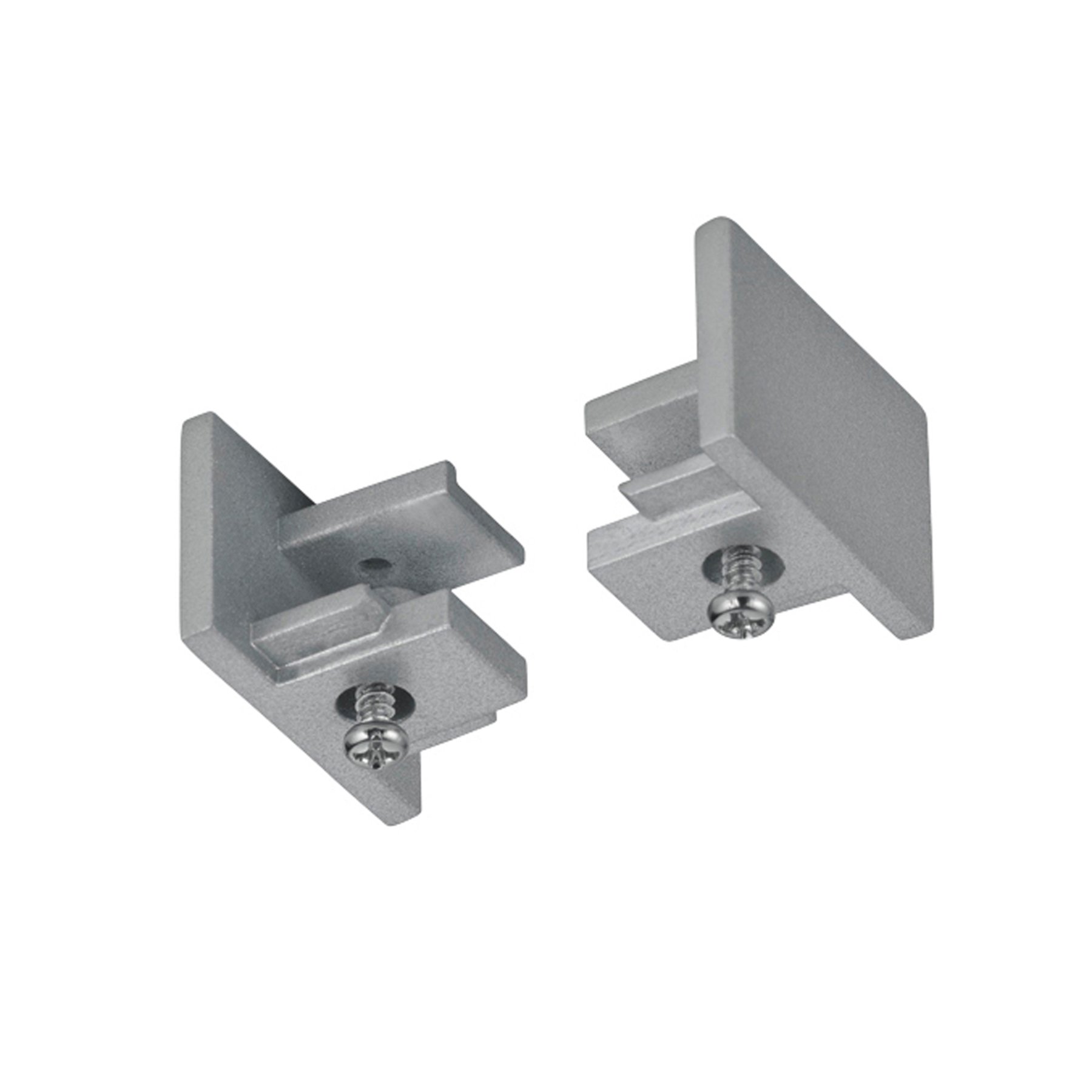 End caps for two-circuit track, titanium