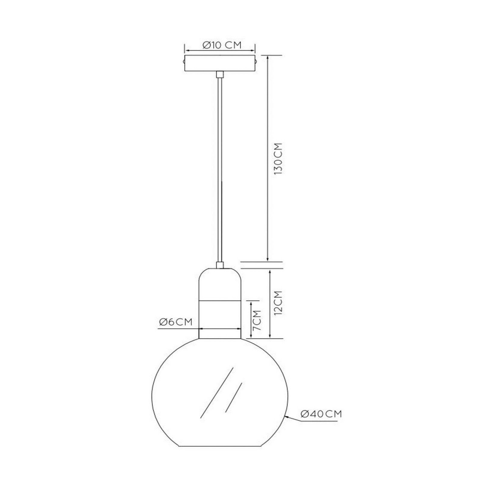 Lucide Lampă suspendată Julius un singur focar gri fum Ø 40 cm - Camera de zi / sufragerie - modern - negru auriu gri fumuriu - Sticlă
