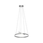 Suspension LED Ringlux, 3 lampes acier, Ø 60 cm