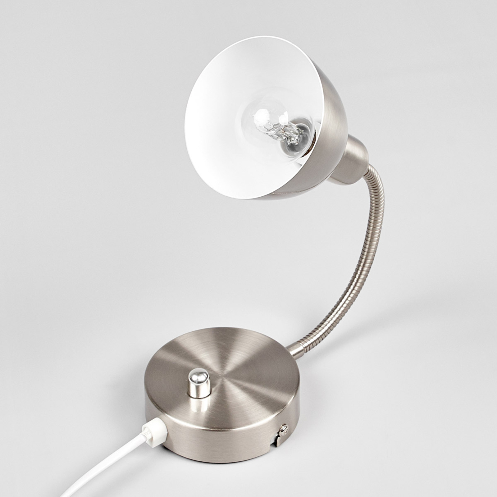 Lindby Amrei applique, dimmable, nickel mat