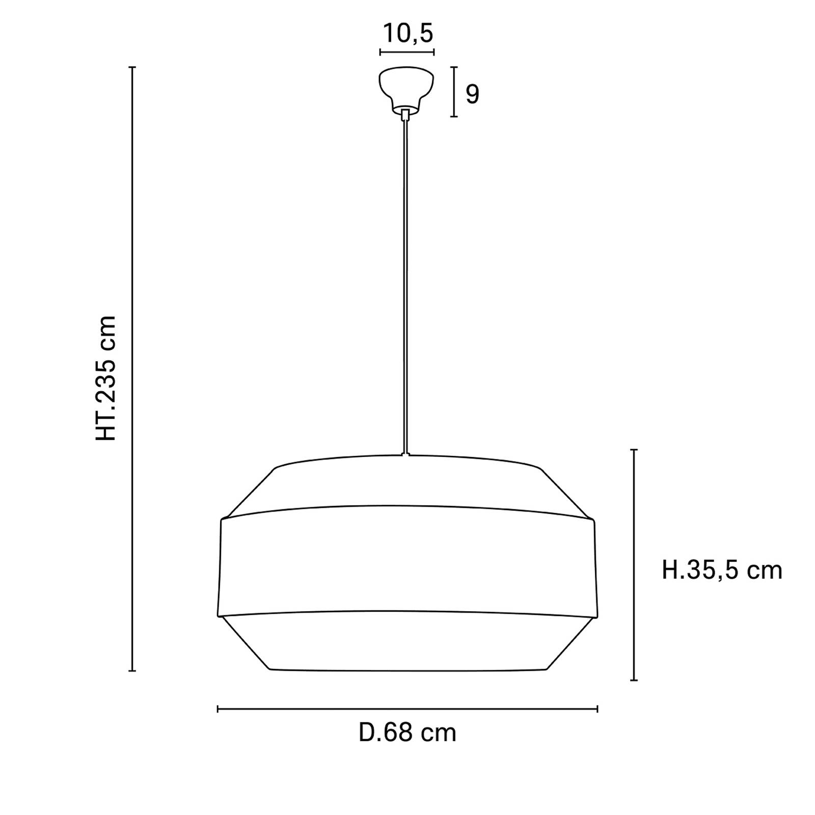 MARKET SET Cosiness lampa wisząca 1-punktowa Ø 68cm