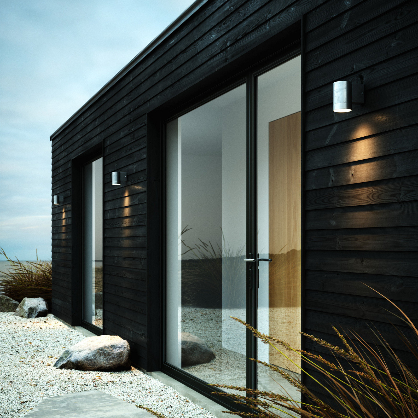 Tin Maxi Utomhus V&auml;gglampa Galvanized Steel- Nordlux - Modern - Metall - Med en ljusk&auml;lla