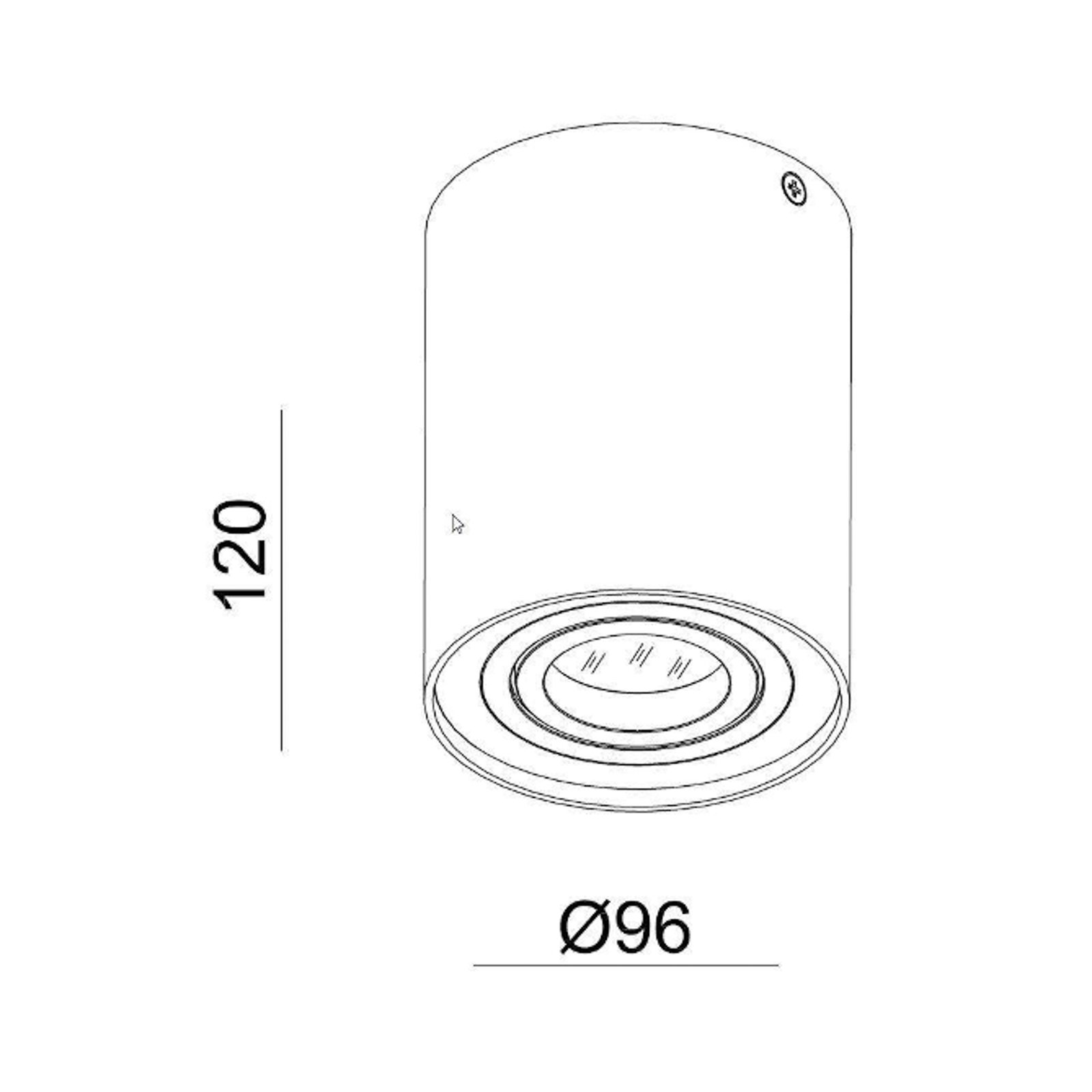 Bengala downlight, white, Ø 9.6 cm, rotatable and swivelling