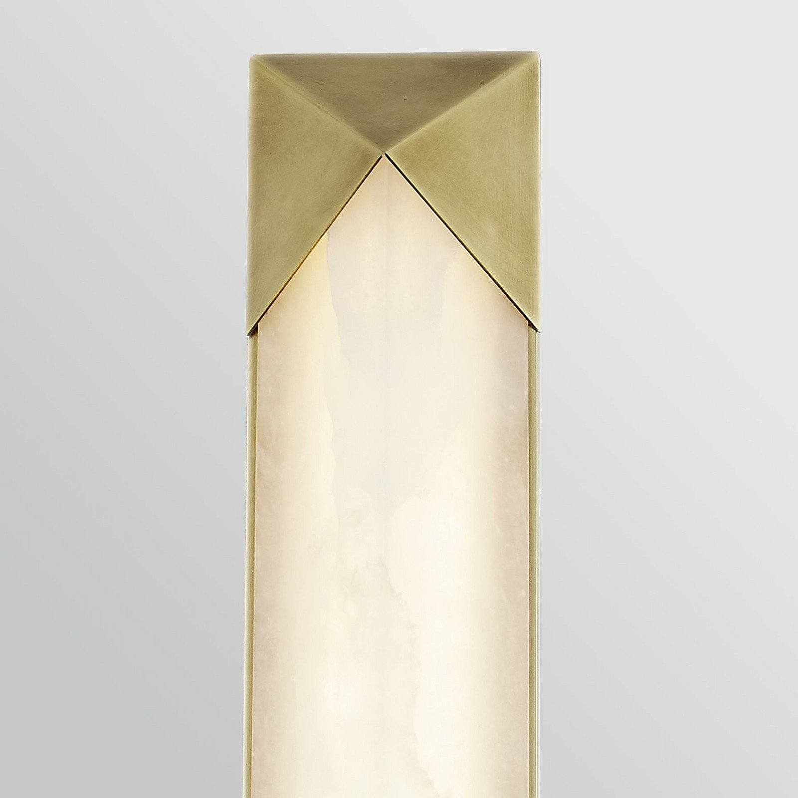 Quintiesse Aplică LED CAESAR alamă veche înălțime 64 cm Metal/alabastru - Camera de zi / sufragerie - Modern - alamă veche marmorat crem