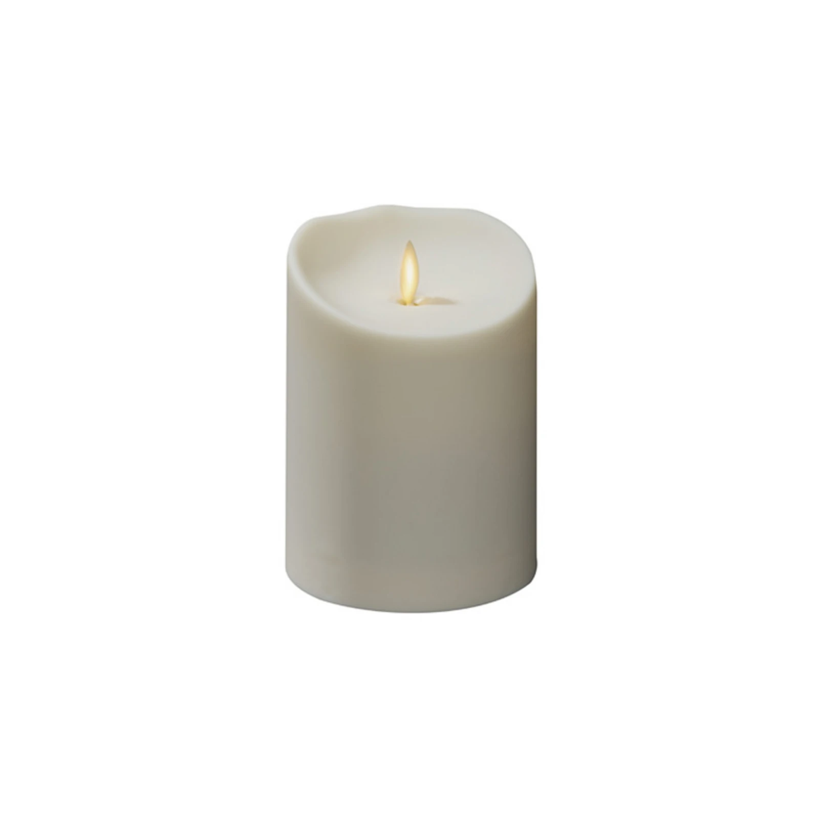 LED-Kerze IP44 cremeweiß geschmolzen Höhe 14cm
