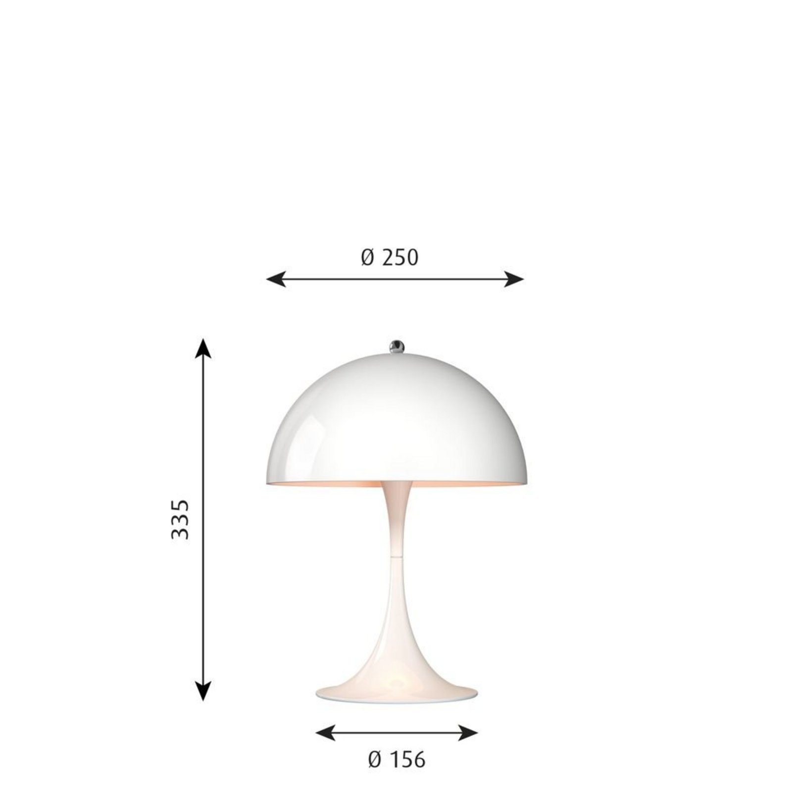 Panthella 250 Stolová Lampa White - Louis Poulsen