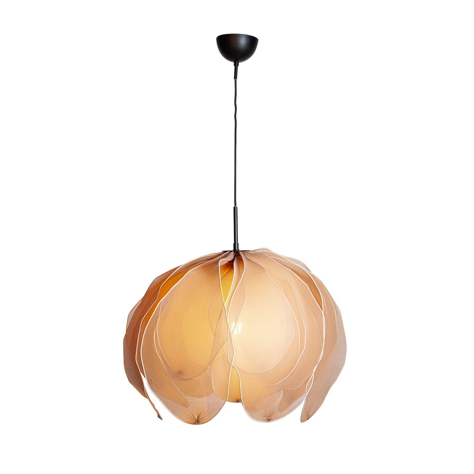 By Rydéns Lampada a sospensione Lou Lou, naturale, Ø 80 cm, tessuto