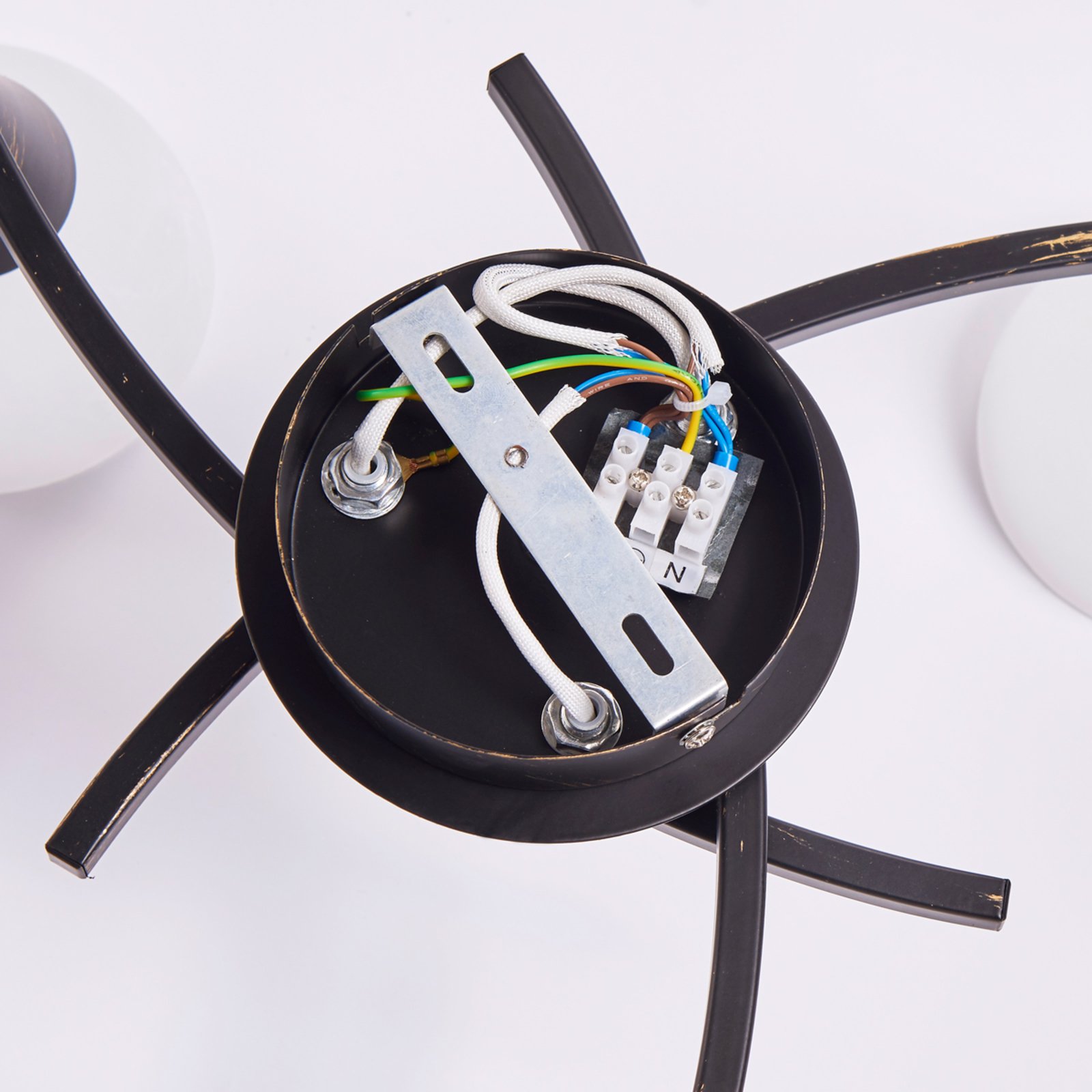 Della 3 Plafondlamp Black/Opal - Lindby