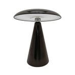 Candeeiro de mesa LED recarregável Beacon Kinoko, preto, IP44, altura 27 cm