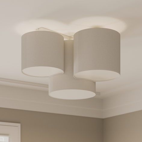 Lampa sufitowa Mona, 3-punktowa, biała