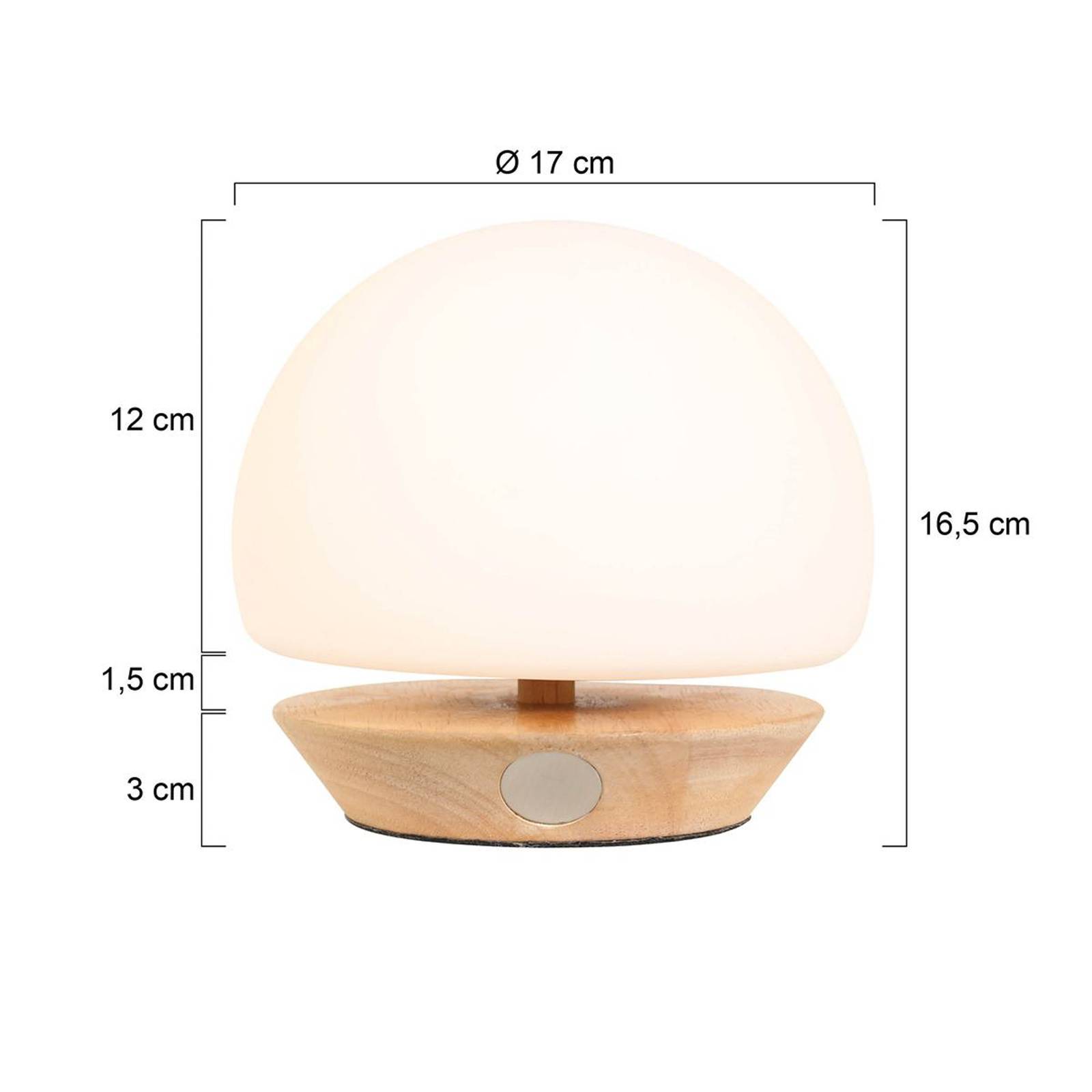 Steinhauer Lampe de table Ancilla bois verre hêtre blanc opale douille G9