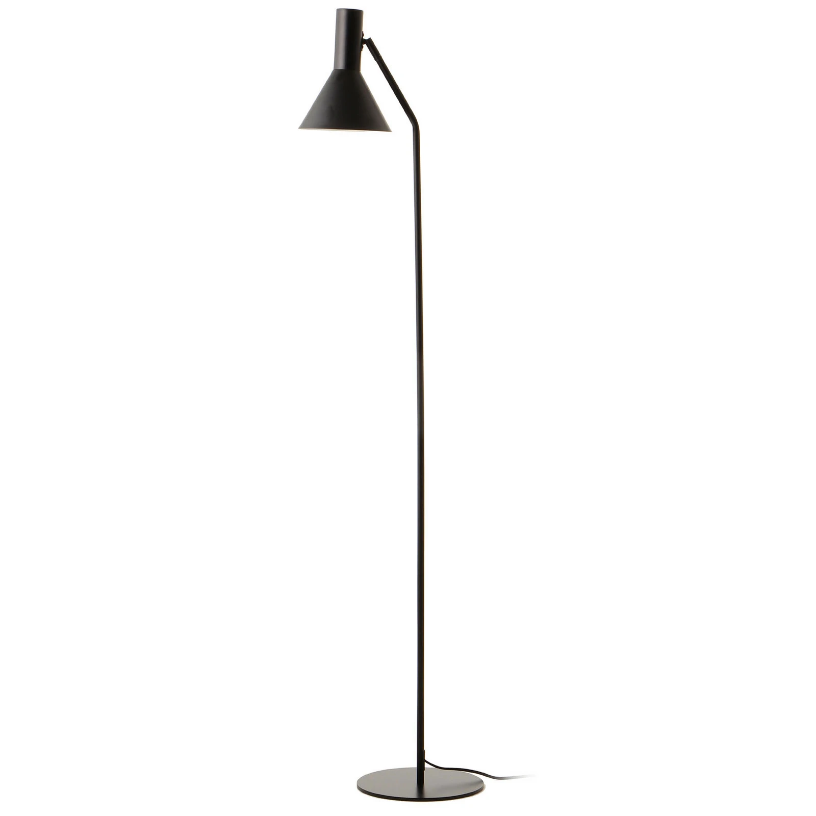 FRANDSEN Lyss podna lampa, crna, metalna, visina 150 cm, E27