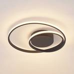 Lindby Emisua LED ceiling lamp CCT dimmable black