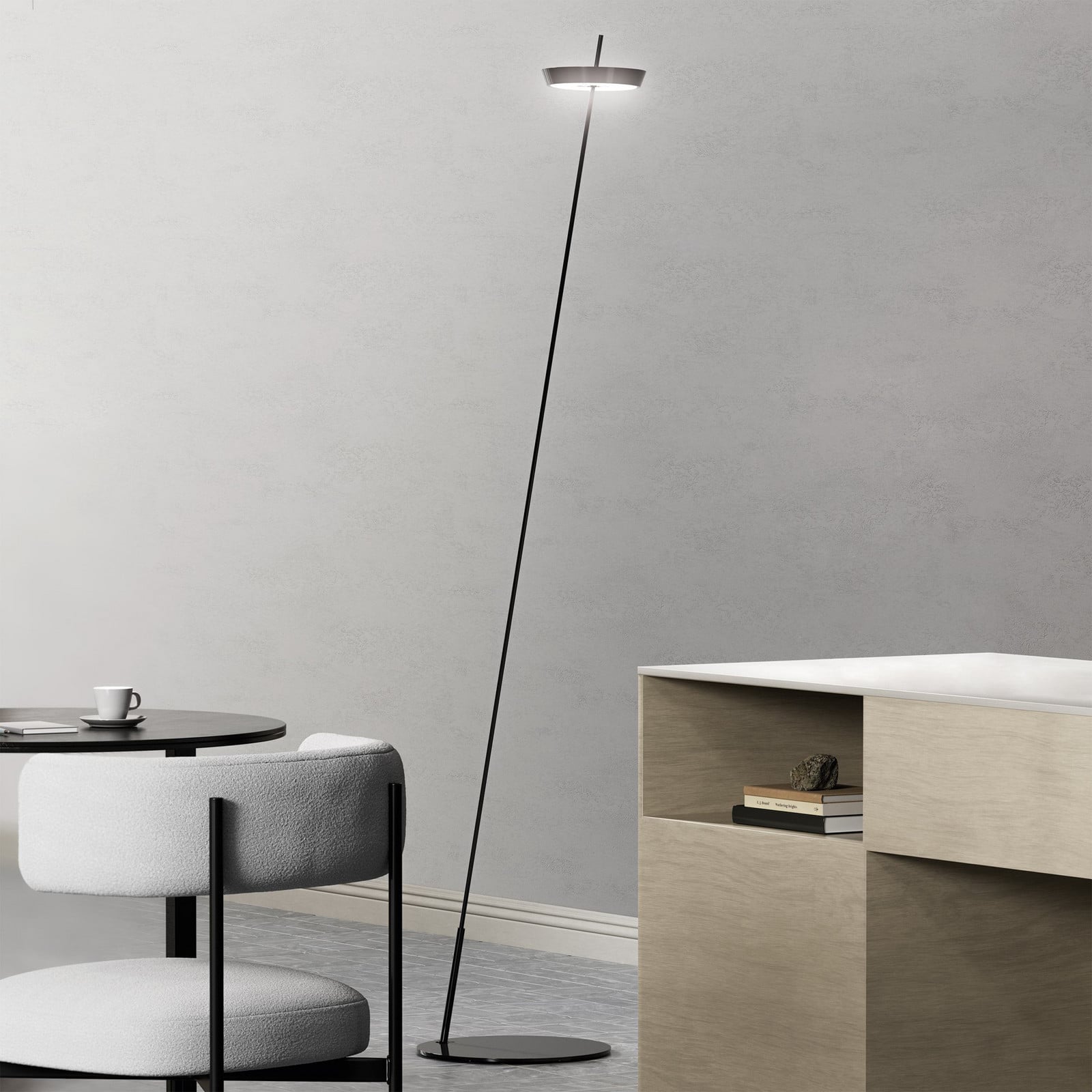 Sigor Lampadar LED cu baterie reîncărcabilă Mahina negru înălțime 130 cm metal CCT - Camera de zi / sufragerie - Modern - Aluminiu