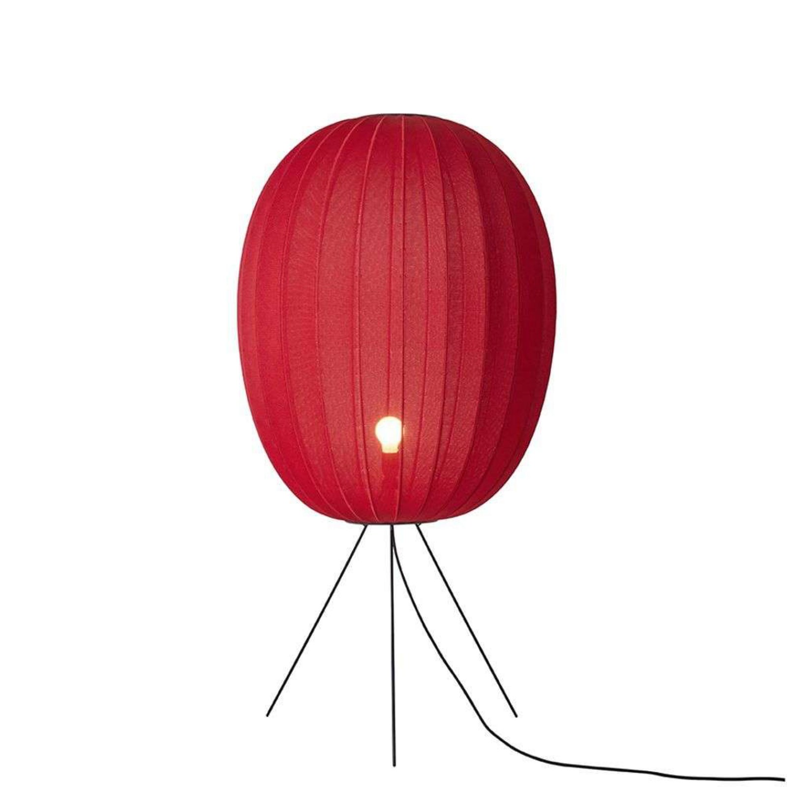 Knit-Wit 65 High Oval Lampadar Medium Maple Red - Made By Hand