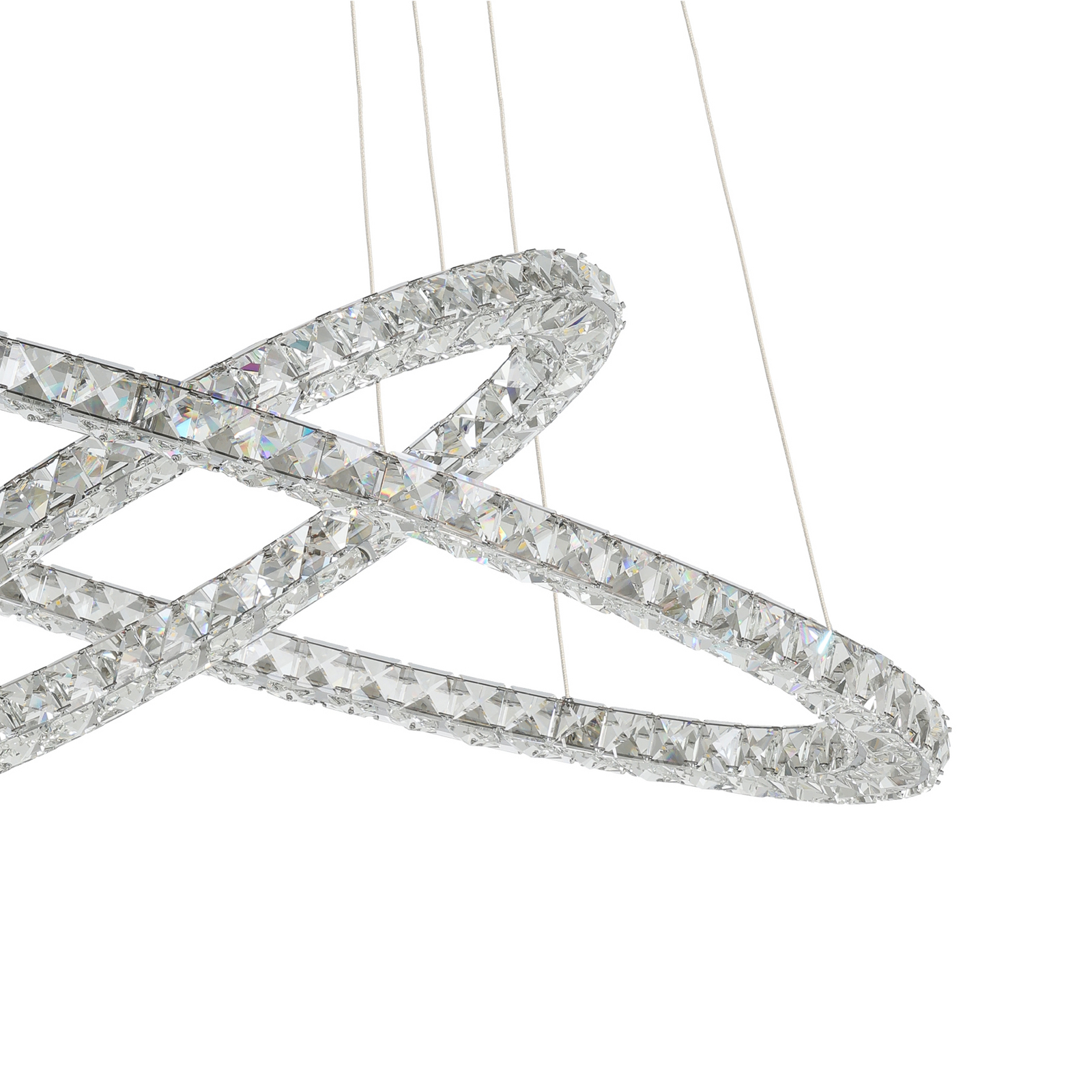 Suspension LED Toneria chromée 90 cm en acier inoxydable - Stars of Light