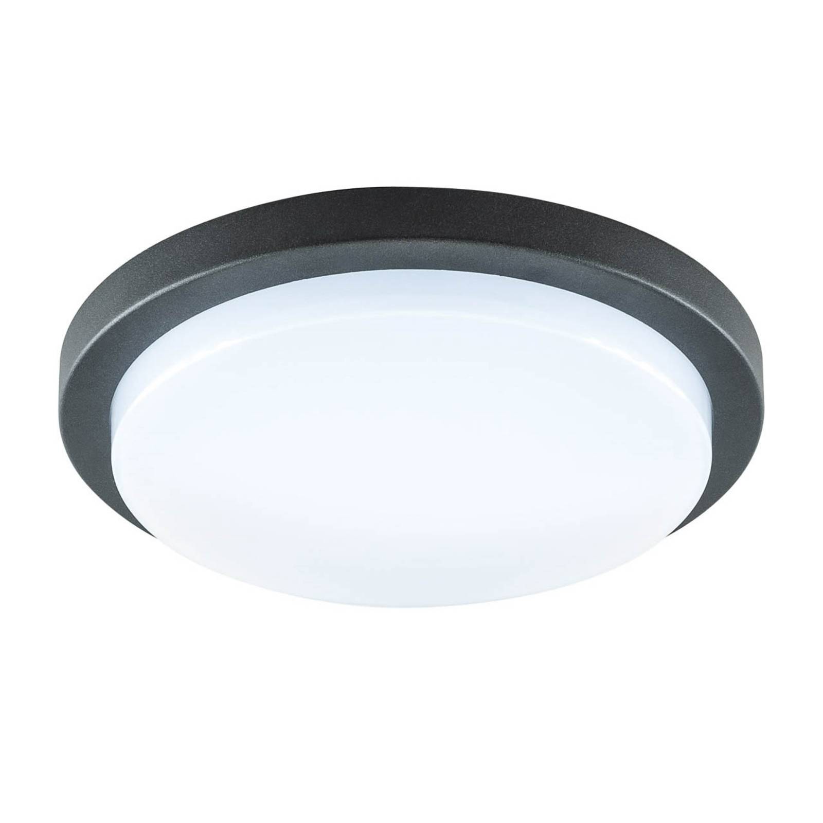 EVN Tectum LED outdoor ceiling light round 24.6 cm - Flush Ceiling Light - Modern - Black