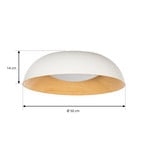 Gracyn LED ceiling light, white, Ø 50 cm, dimmable - Lindby