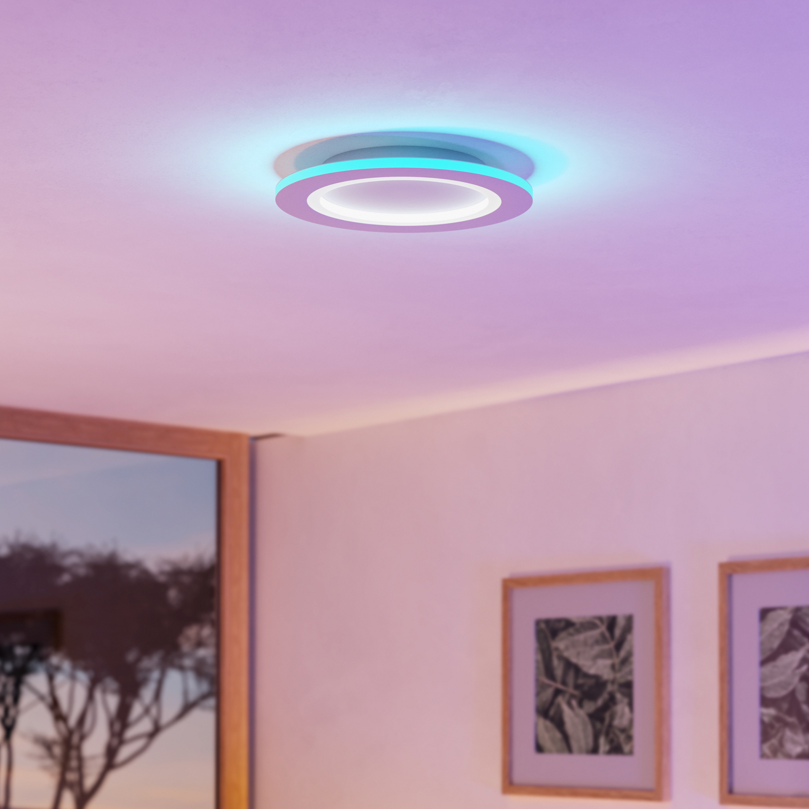 EGLO connect LED осветление за таван Padrogiano-Z, Ø 60 cm, бяло