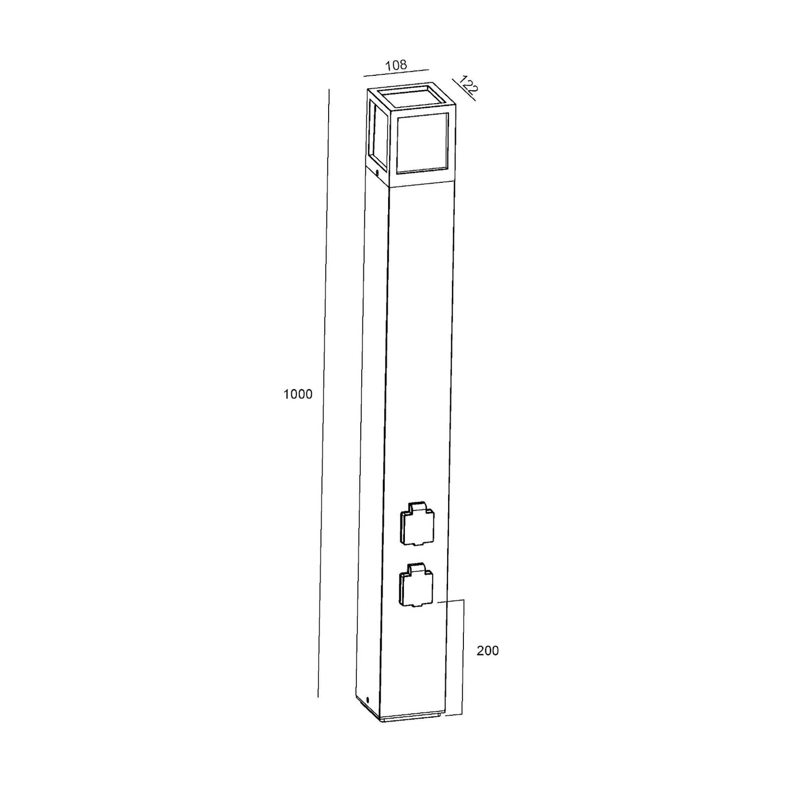 Steckdosensäule Facado Socket, Höhe 100 cm günstig online kaufen