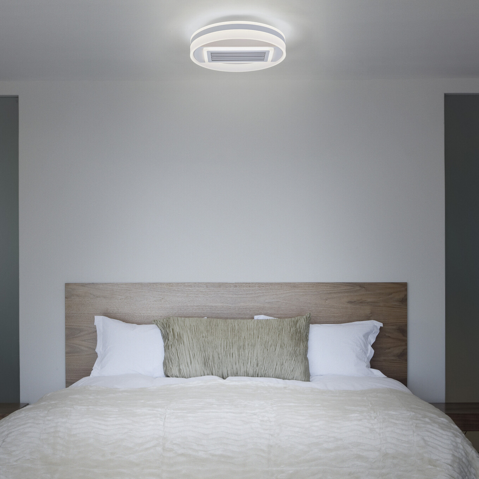 OSRAM LED ceiling fan GRILL, Ø 50 cm, white, with remote control
