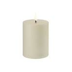 Candela LED PILLAR, grigio chiaro Altezza 10 cm Cera - Uyuni Lighting