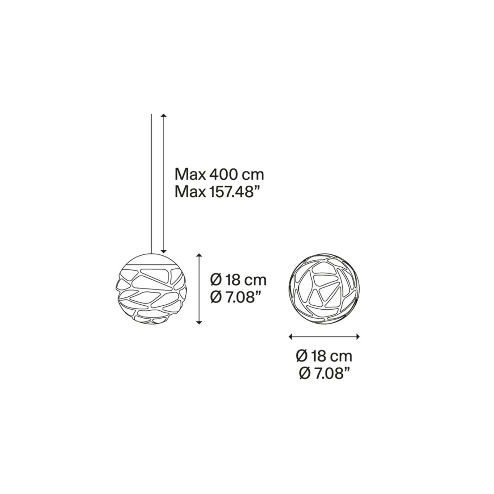 Kelly Cluster Sphere Pendel Hvid Lodes - Spisestue - Metal