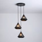 Aluminor Cone suspension, à trois lampes