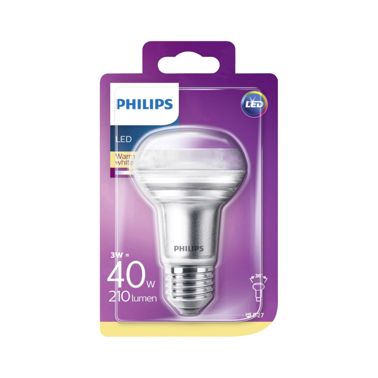 Bec LED 3W (210lm) Reflector E27 - Philips