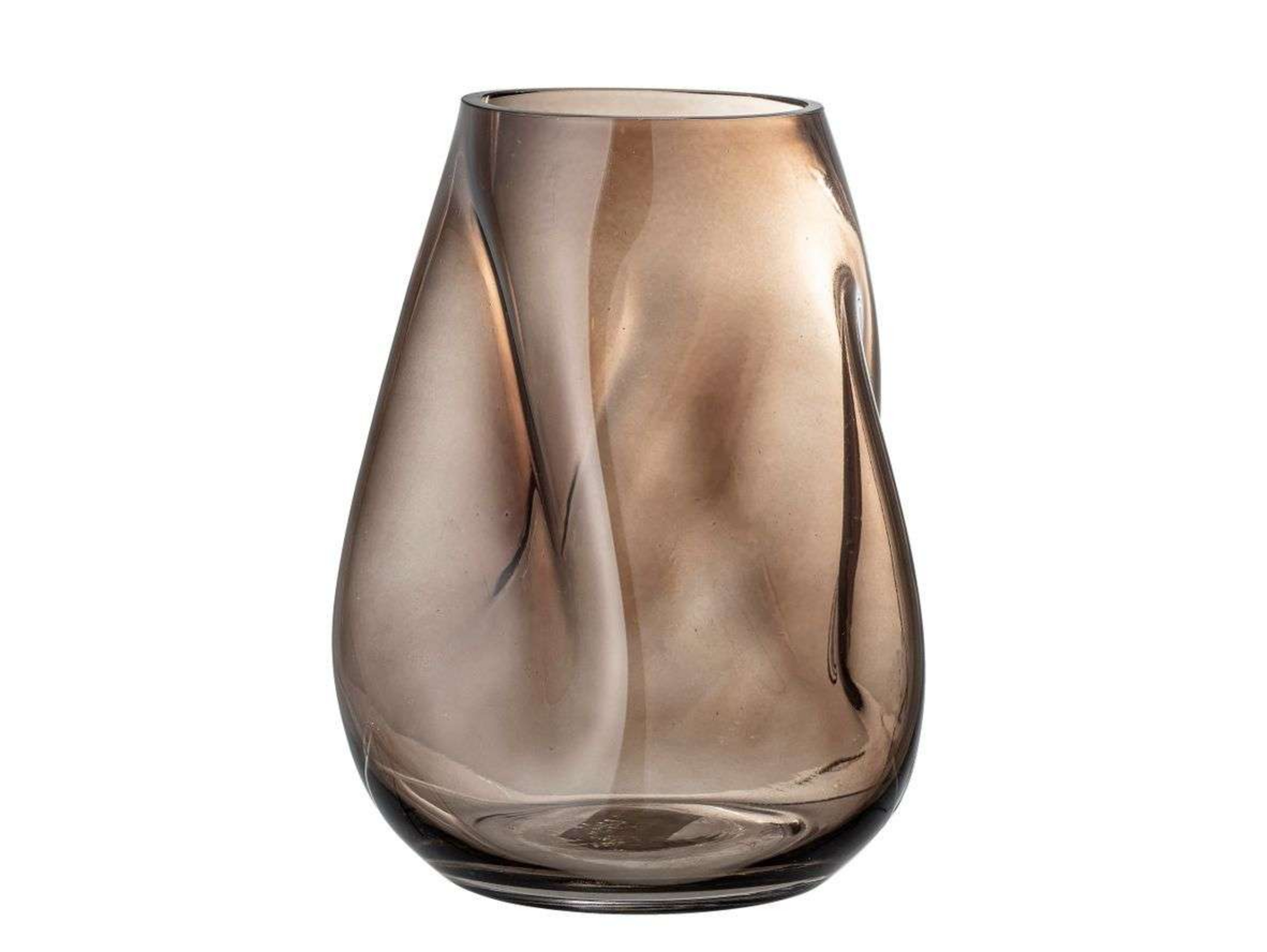 Ingolf Vase Brown Glass  - Bloomingville