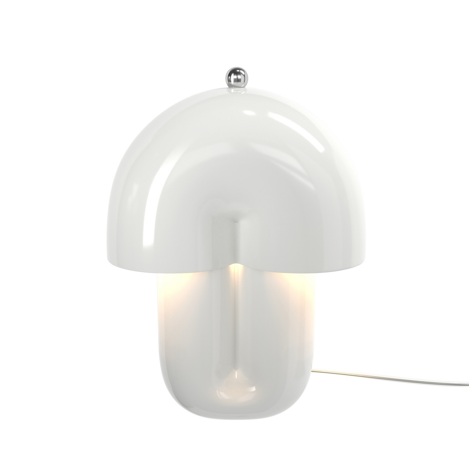 Hope-LED-pöytävalaisin, valkoinen, keramiikka, korkeus 35 cm, 3000 K