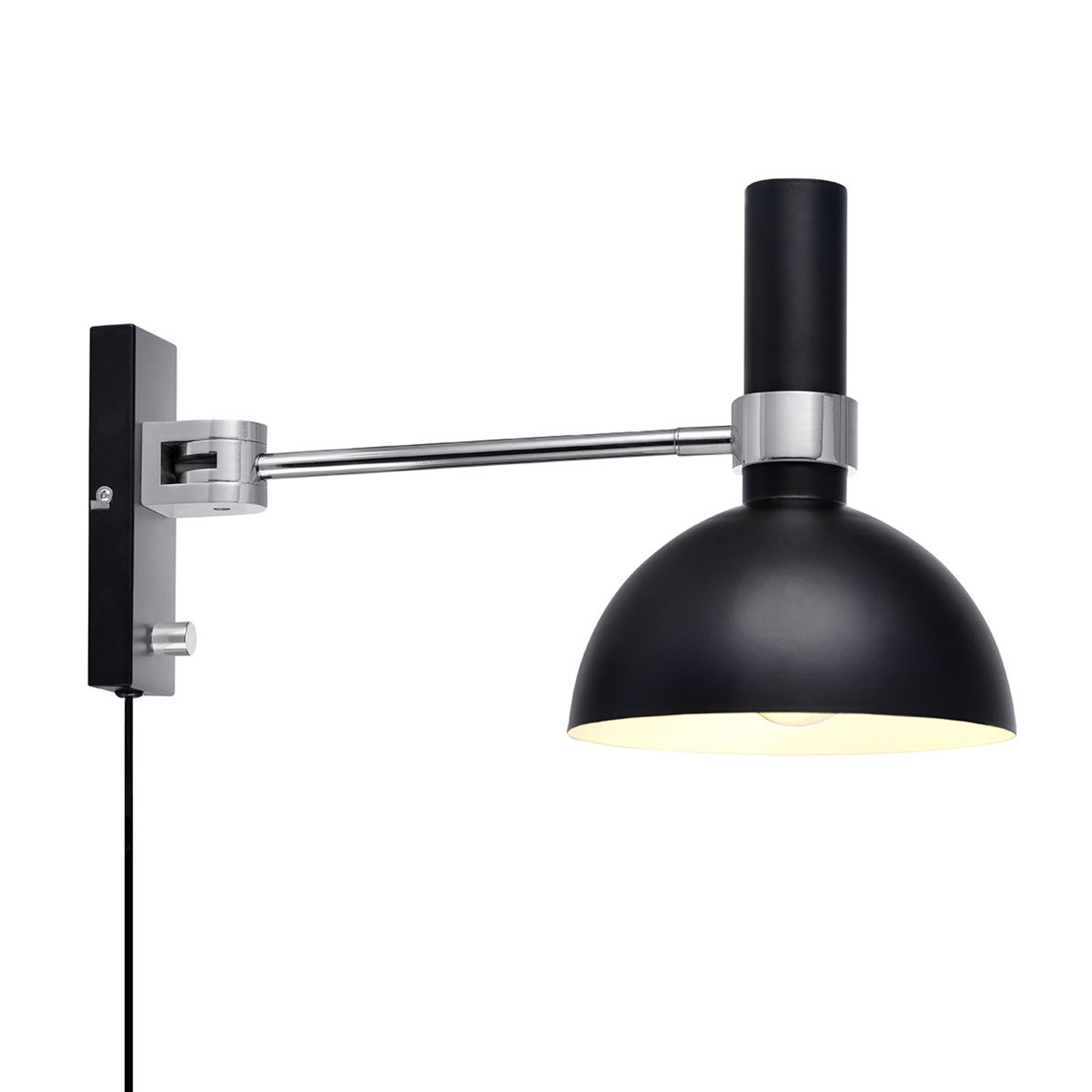 Larry Wall Lamp Black/Brushed Brass - Markslöjd