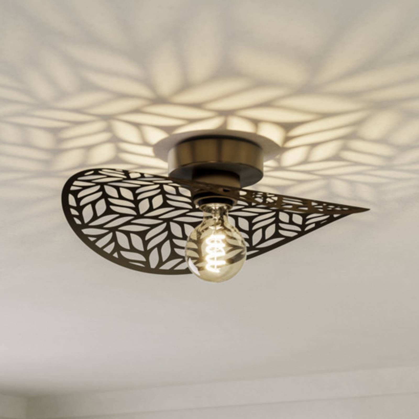 Lampa sufitowa EGLO SWABY, kolor brązowy, Ø 40 cm, metal, E27