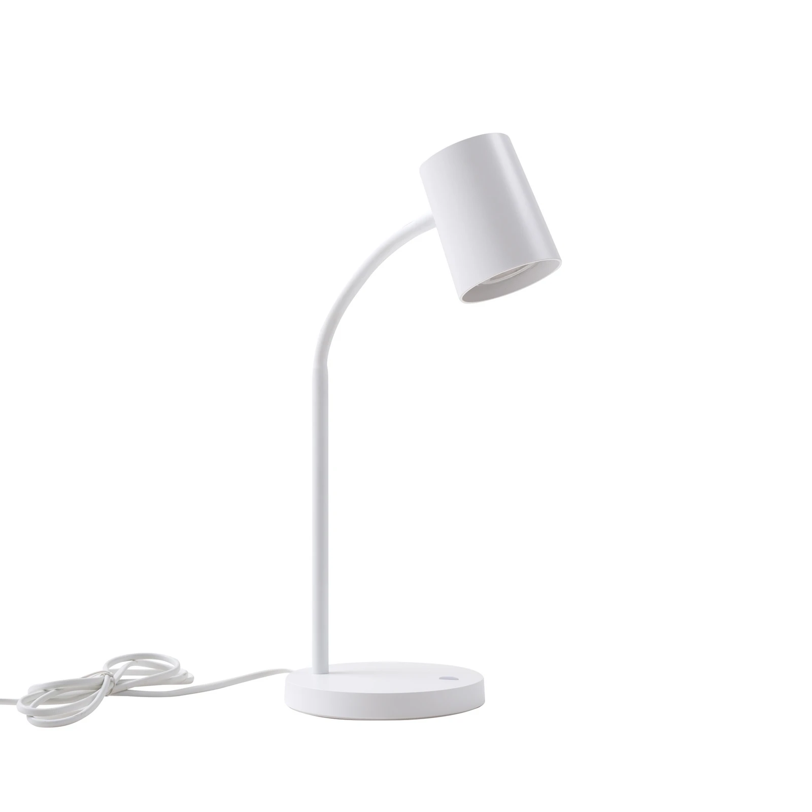 Lindby lampe à poser Radka, blanc, plastique, GU10, bras flexible