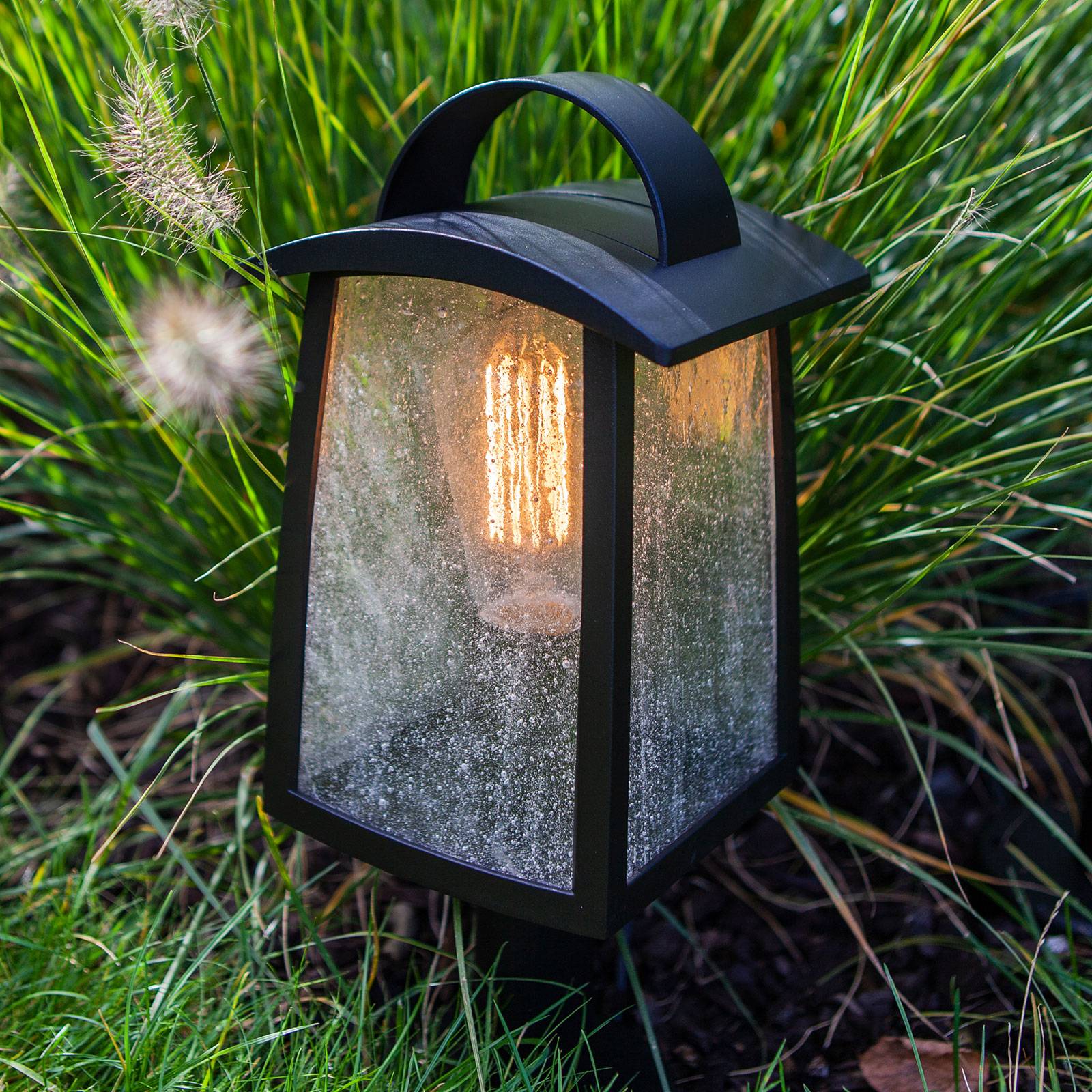 Zdjęcia - Naświetlacz LED / lampa zewnętrzna Lutec W kształcie latarni: słupek oświetleniowy Kelsey 