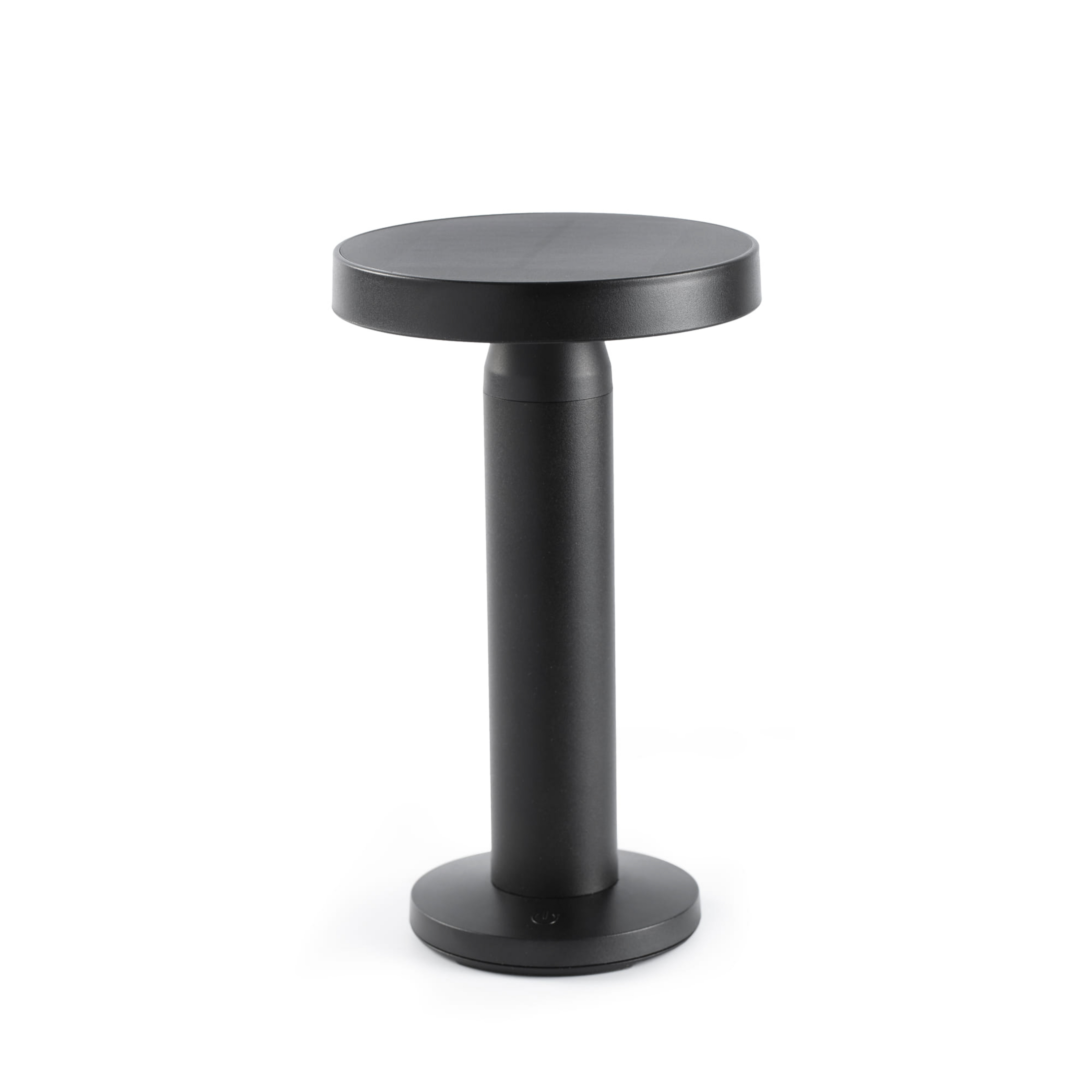 Solar-LED-bordlampe Cairo, sort, plast, IP44, 21cm
