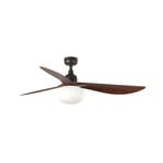 Ceiling fan with light Outwood, brown, DC, quiet, Ø150cm