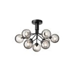Apiales 9 ceiling light, black/smoke grey, Ø 60 cm - Nuura
