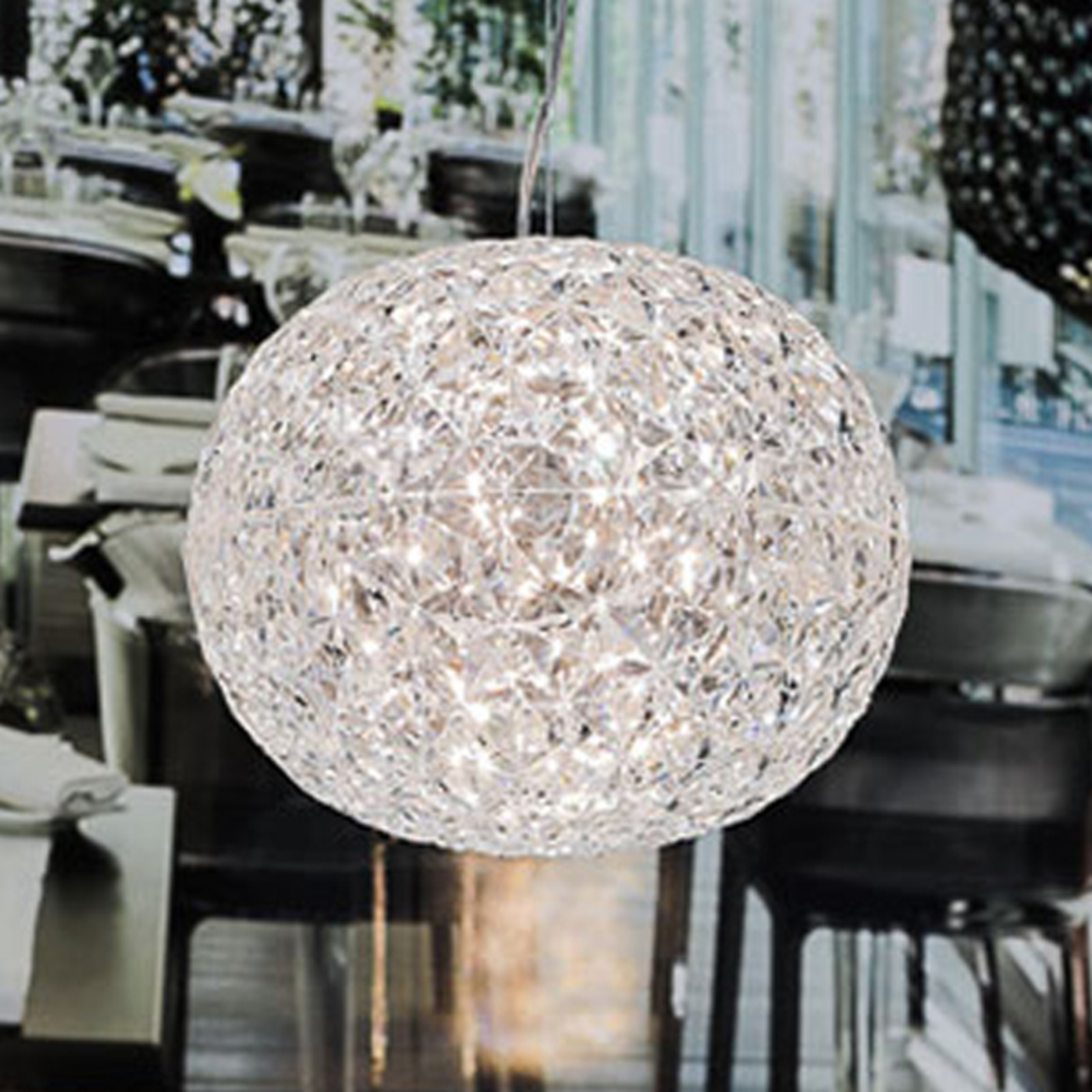 Transparante LED design hanglamp Planet