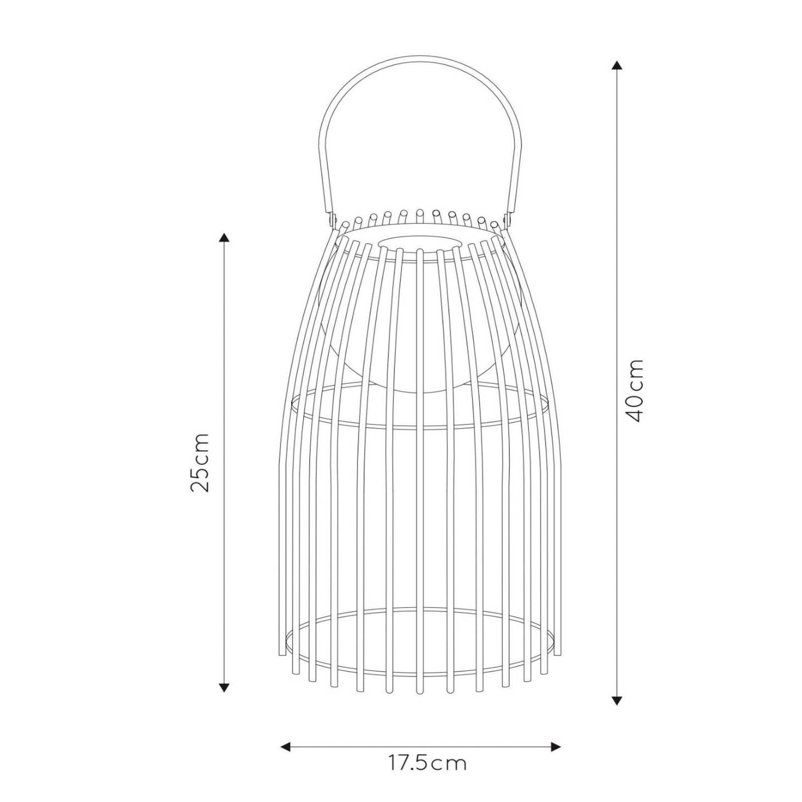 Lampa stołowa LED Fjara, brązowa