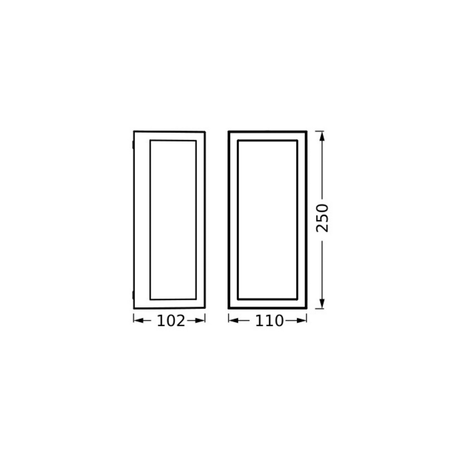 Applique d'extérieur OSRAM ENDURA CLASSIC RADO, gris foncé, IP65